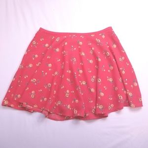 Red Flirty Circle Skirt